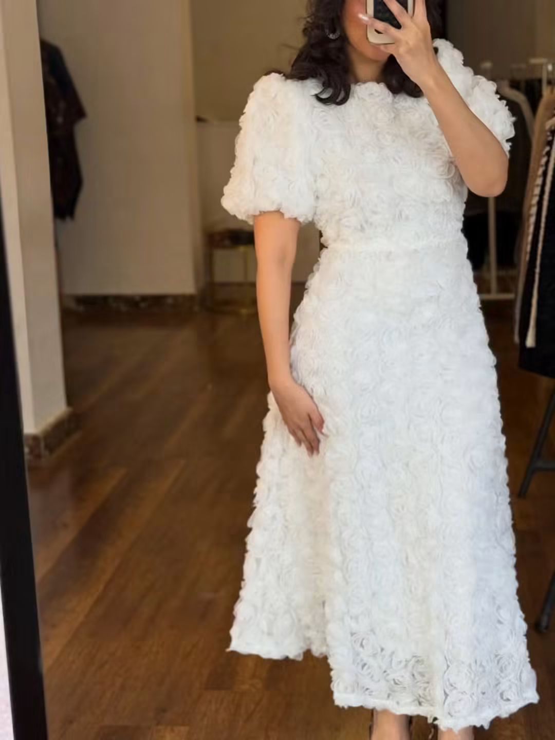 flowered evening dress