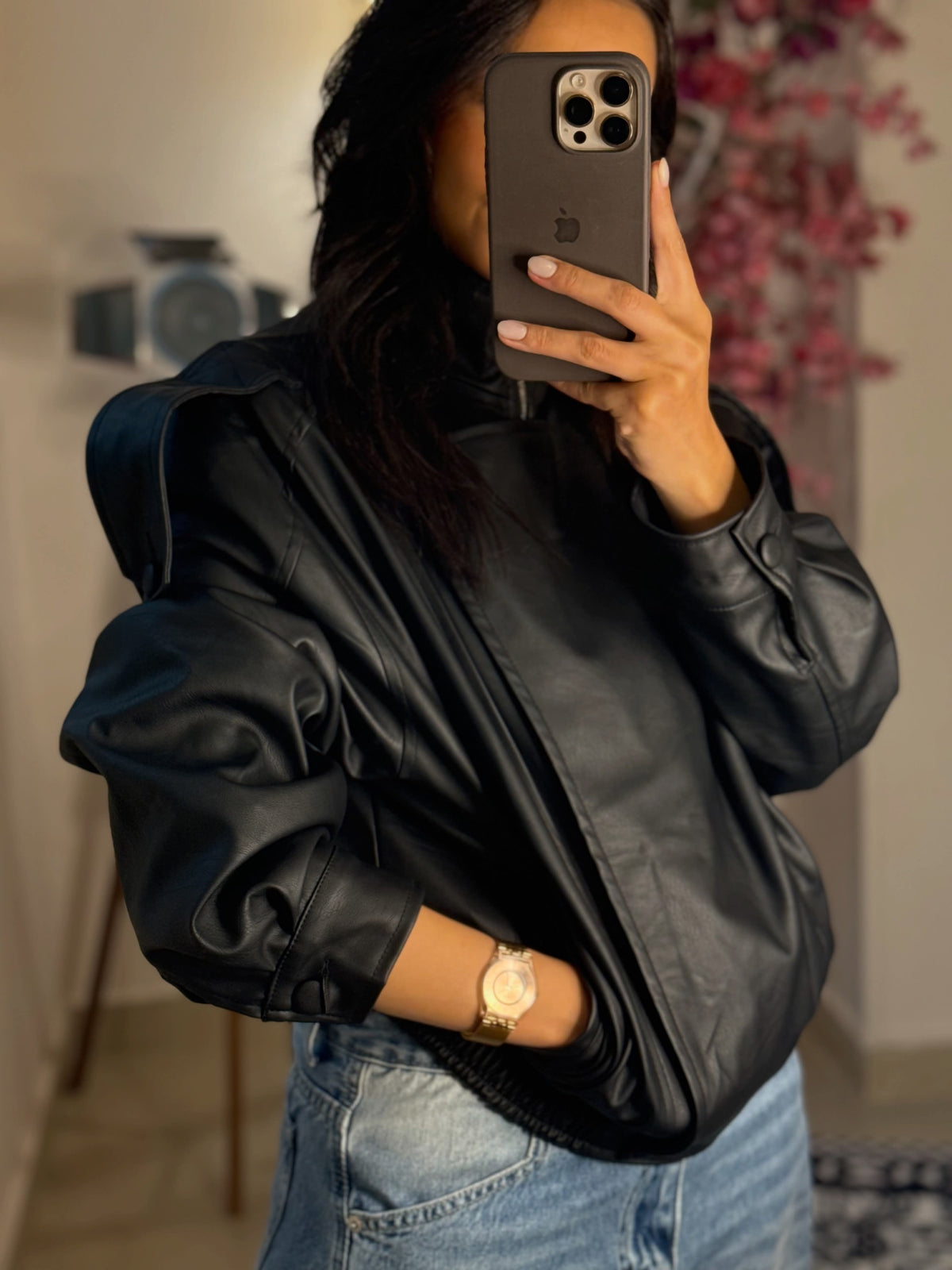 80's leather jacket