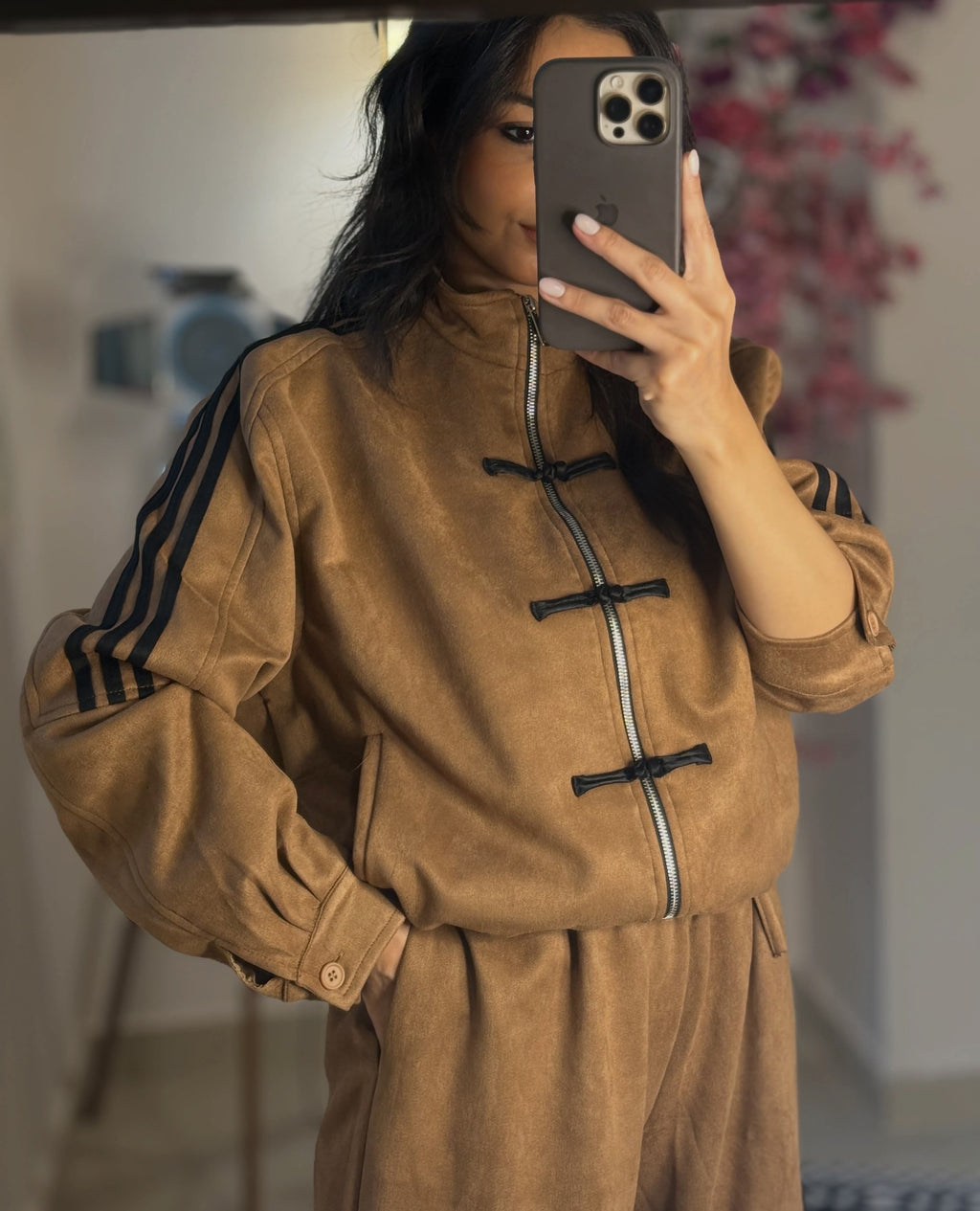 Chinese suede set