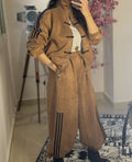 Chinese suede set