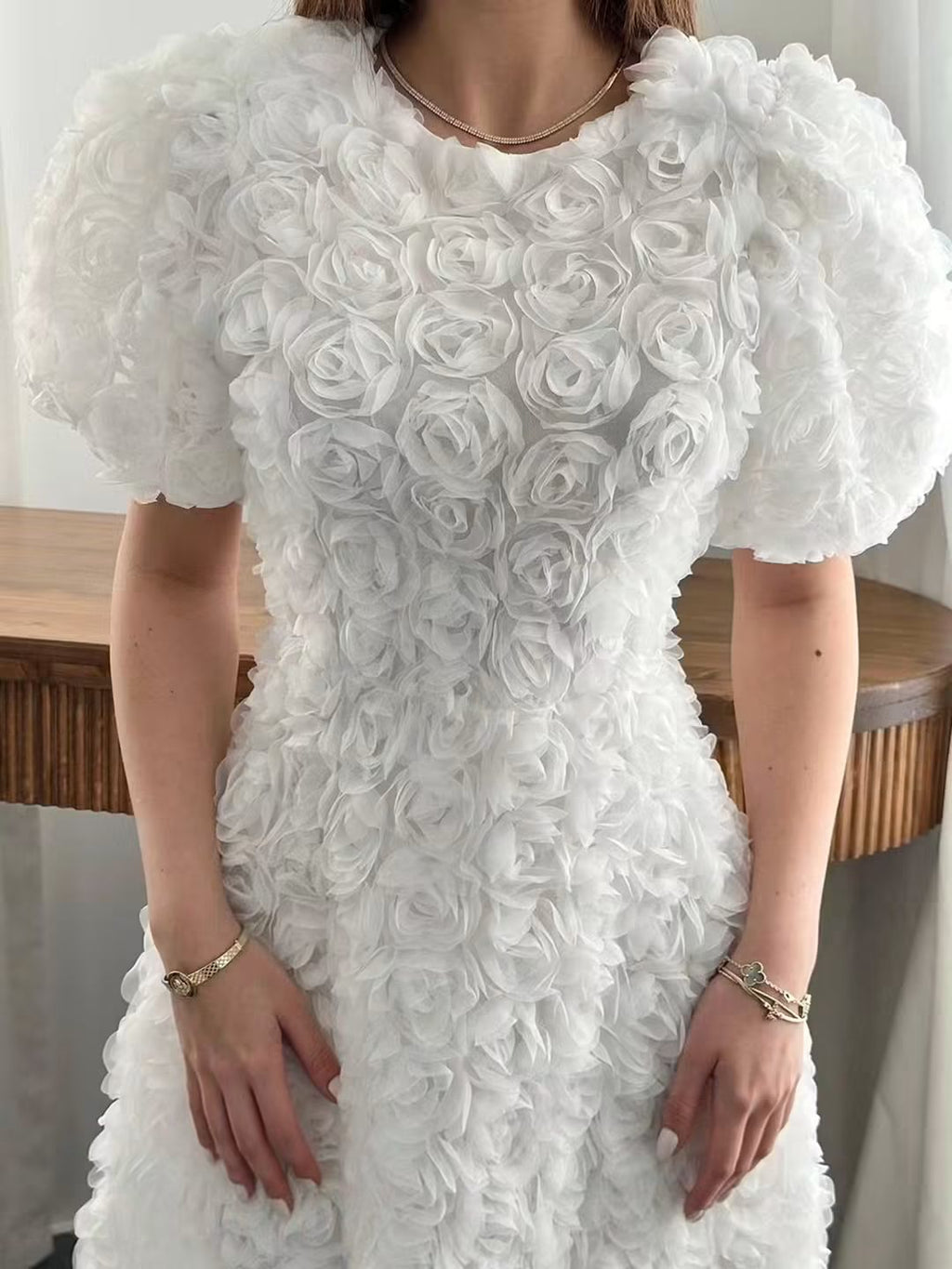 flowered evening dress