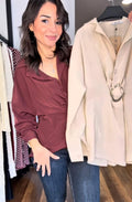 gold broche blouse