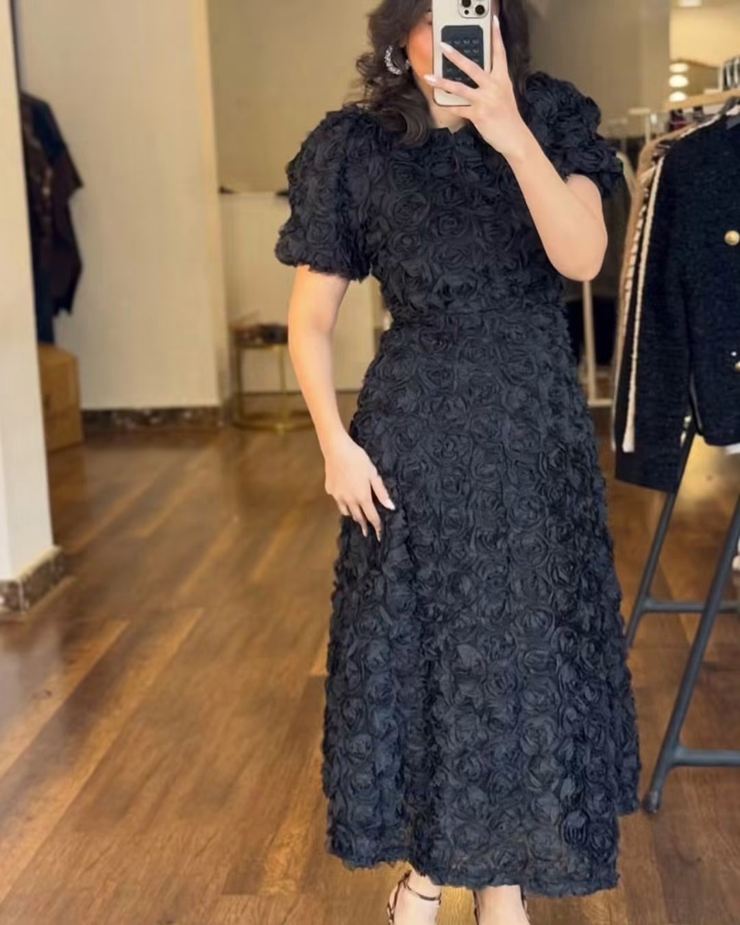 flowered evening dress