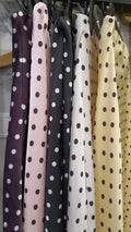 polka dots silk skirt
