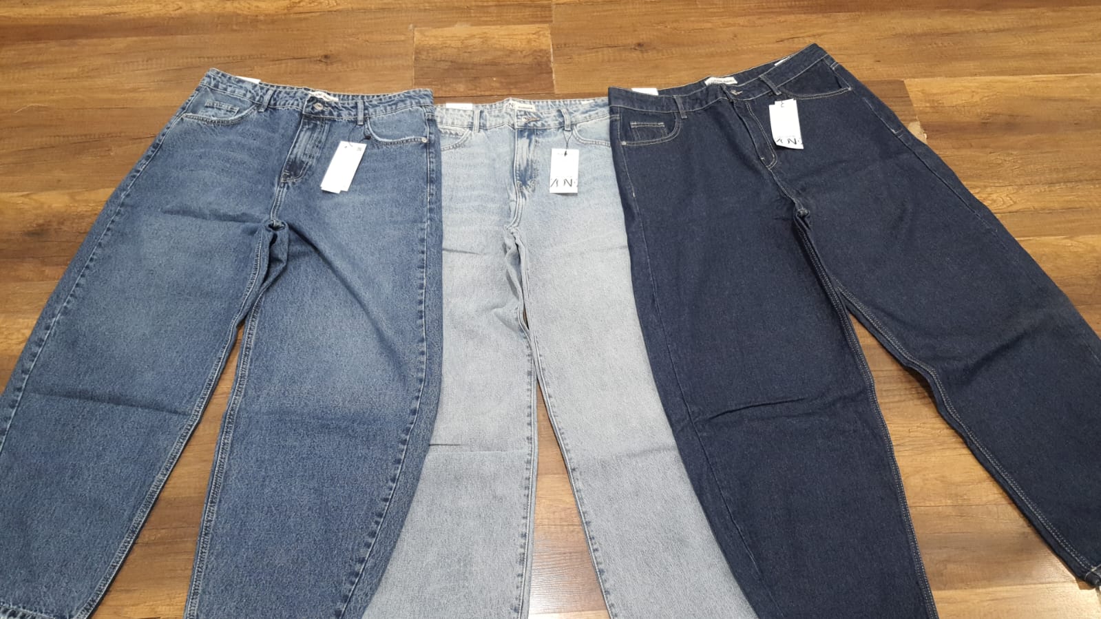 denim balloon pants