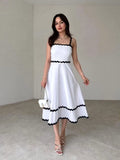 zigzag bretelle dress