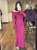 off shoulder dentelle dress