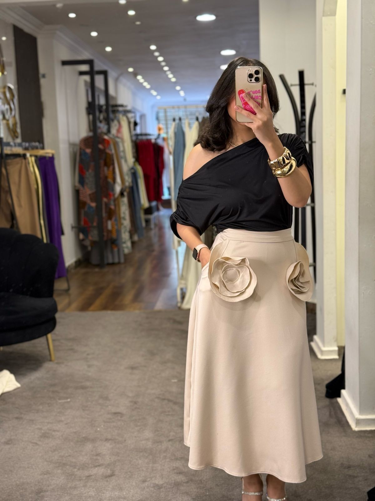 flower pockets skirt