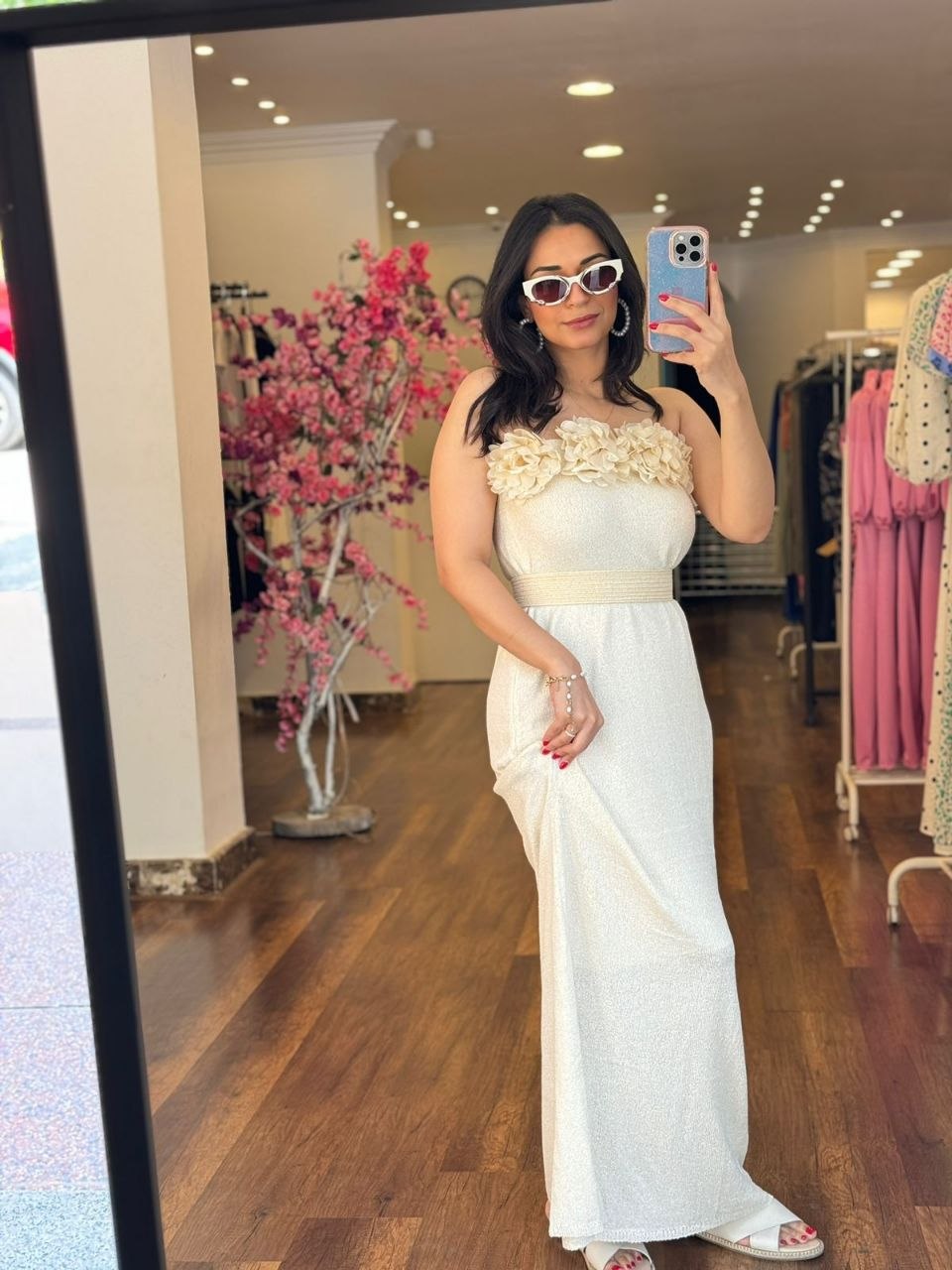 flowers beach dress