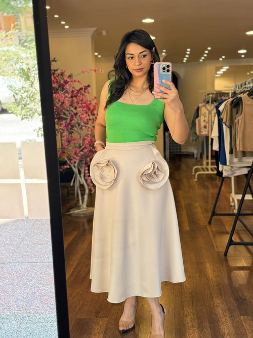 flower pockets skirt