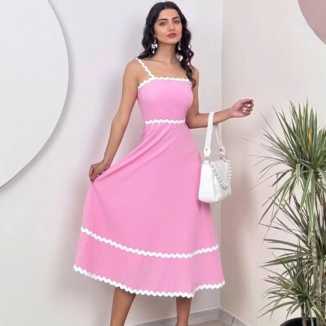zigzag bretelle dress