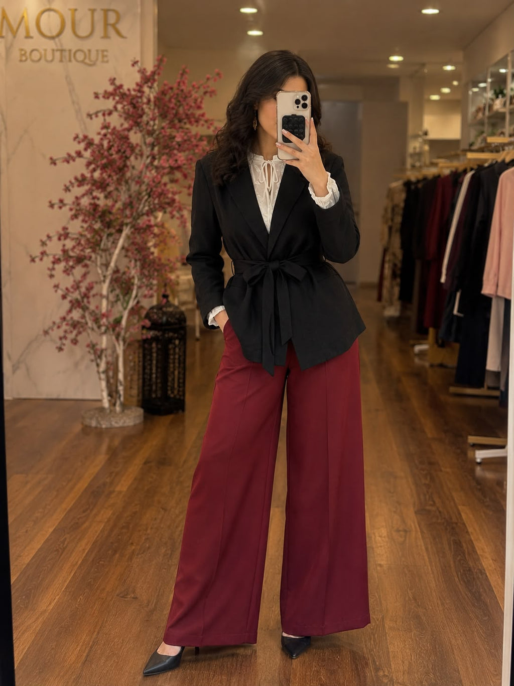 D-ring belt pants