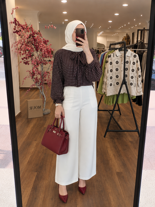 Milky wide pants