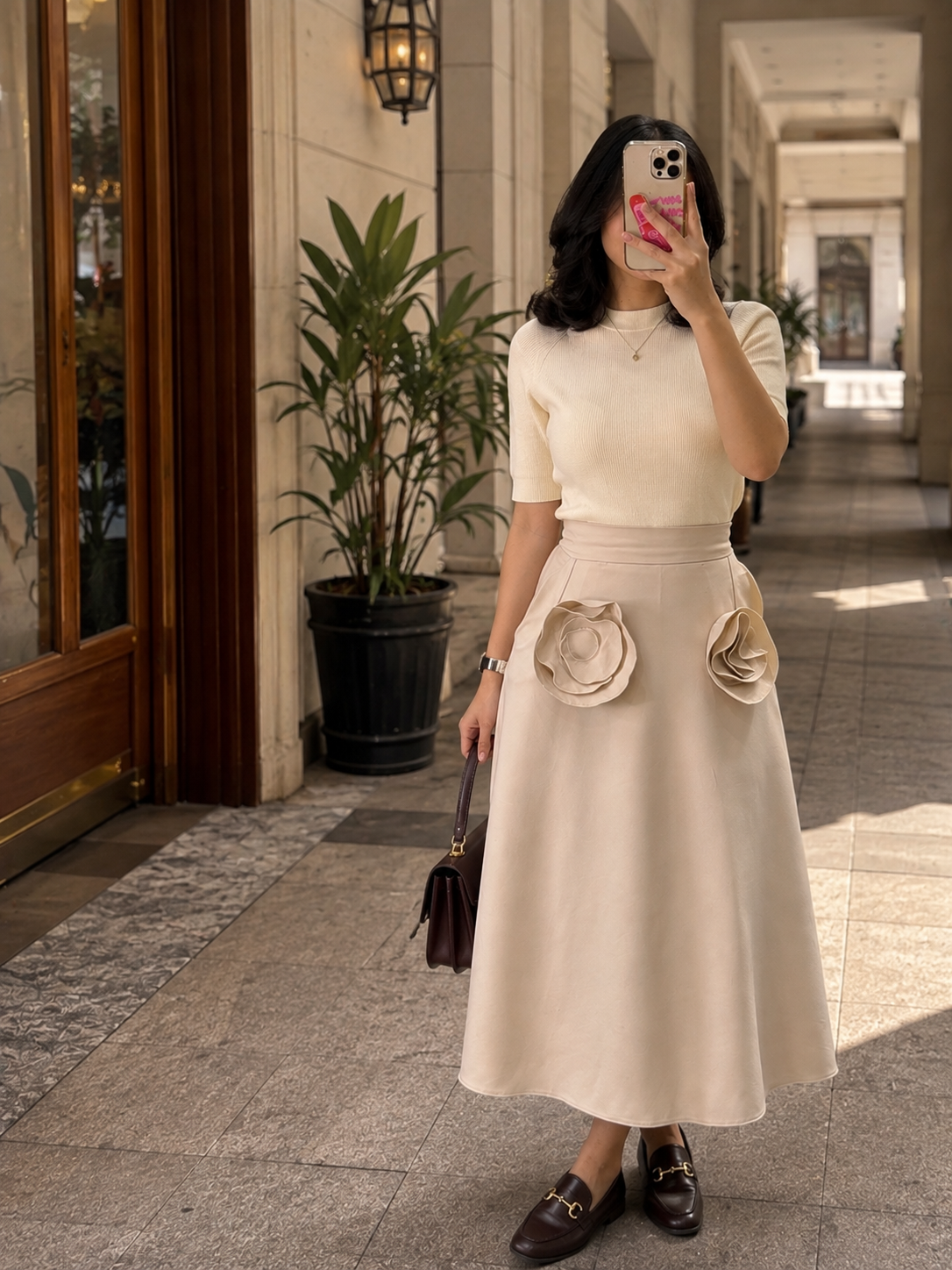 flower pockets skirt