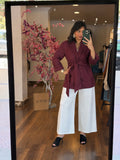 Milky wide pants