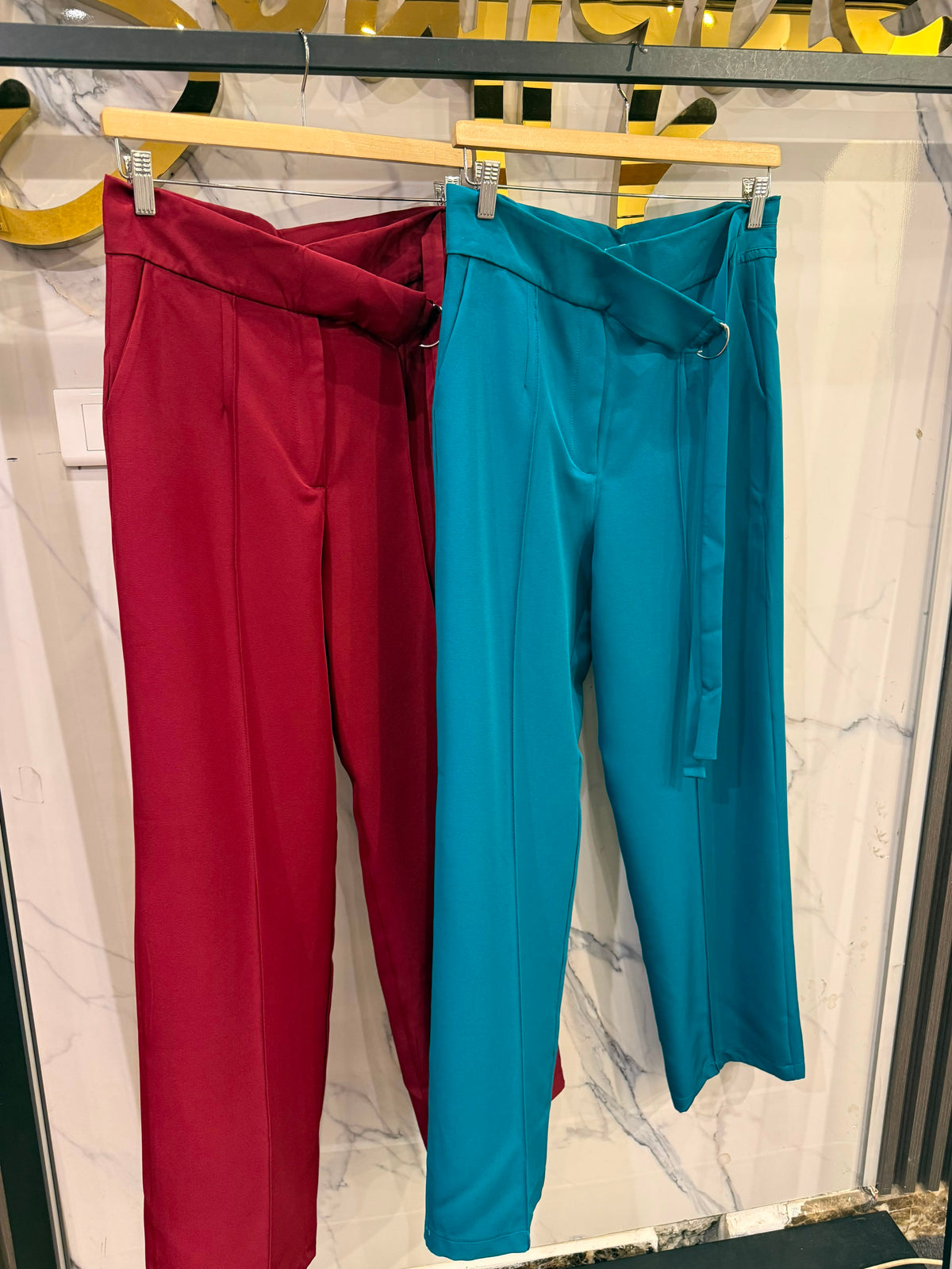 D-ring belt pants