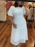 flowered evening dress