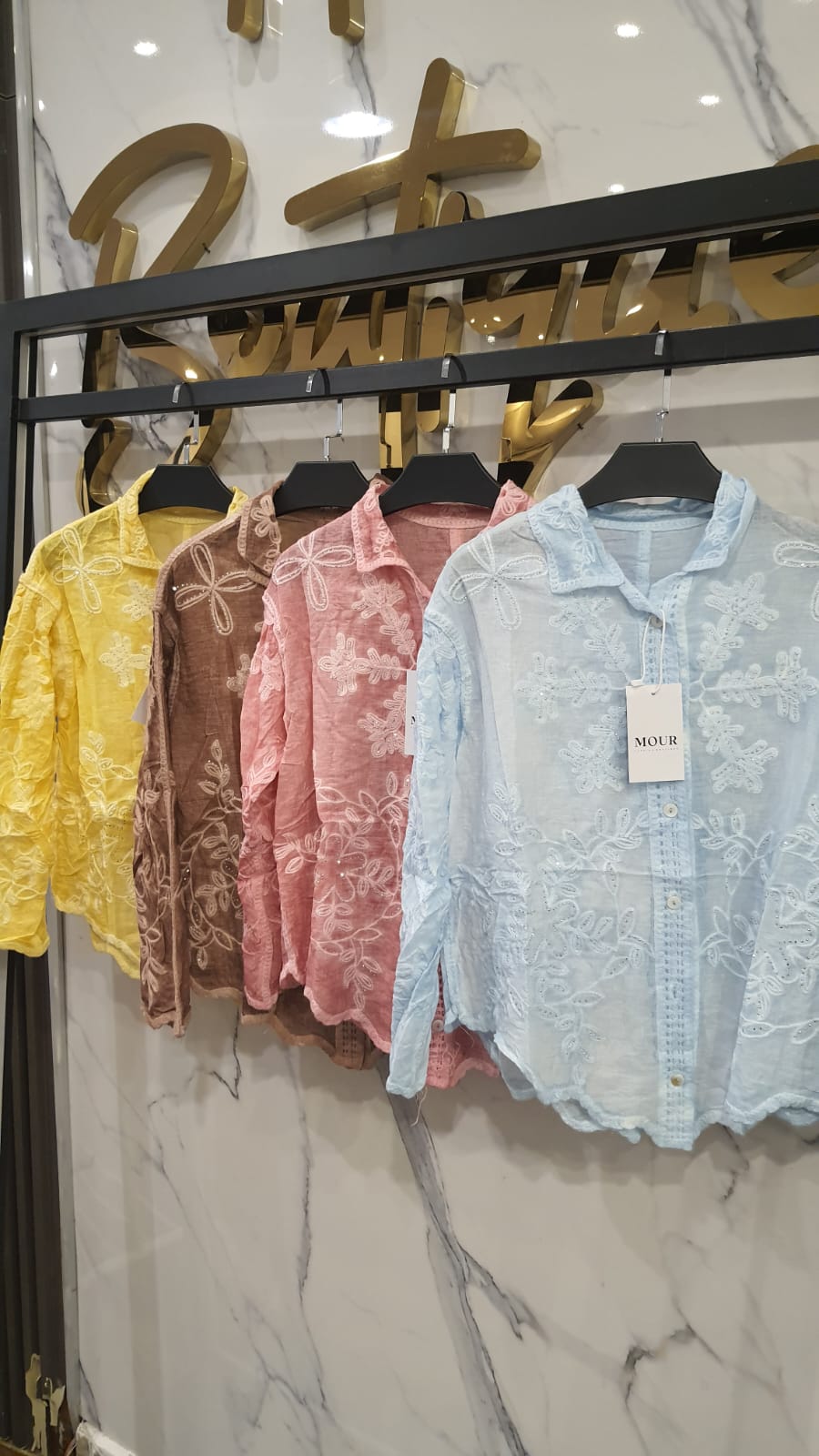 Bling embroidery shirt