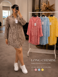 Mr. embroidery shirt dress