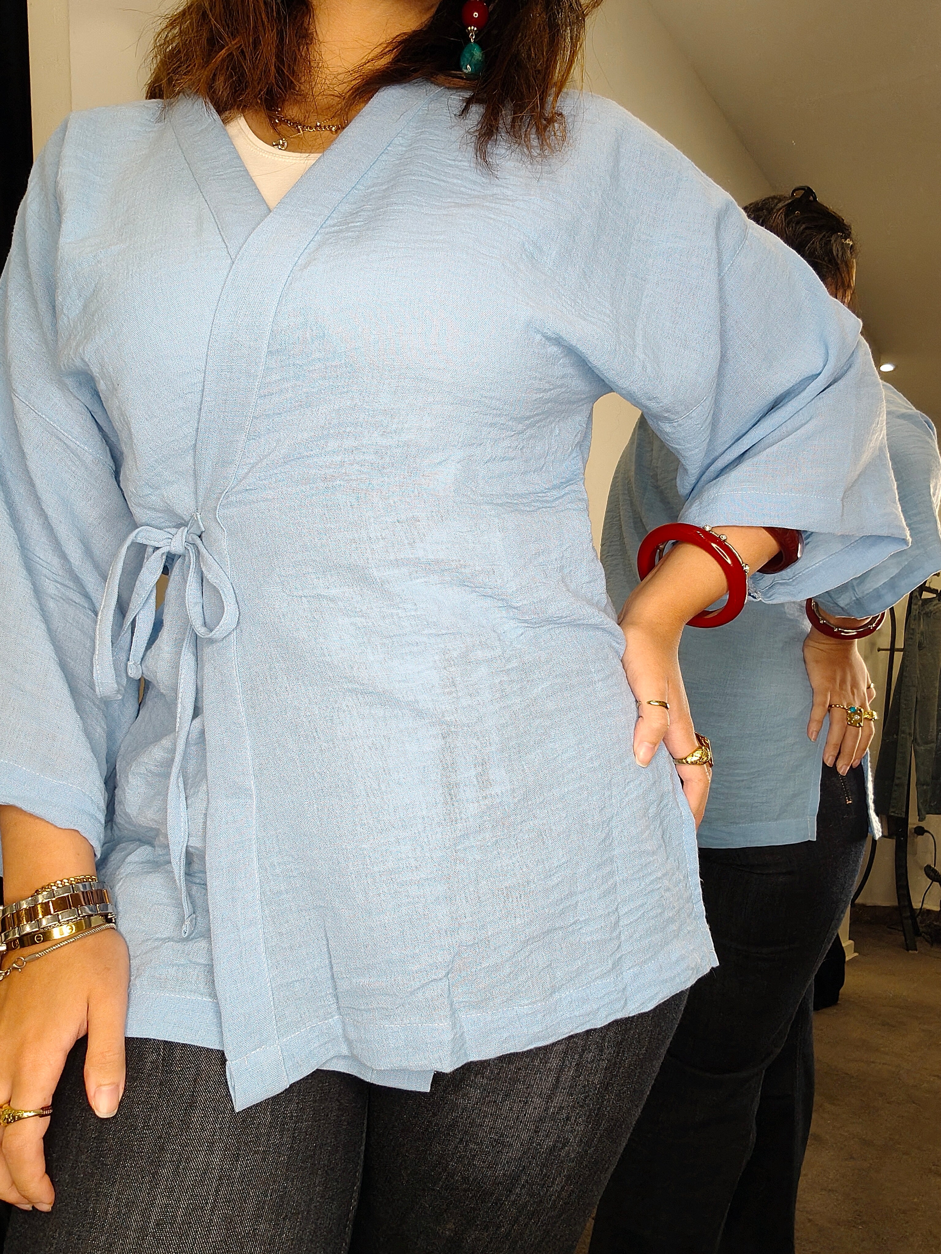 Dune wrap blouse