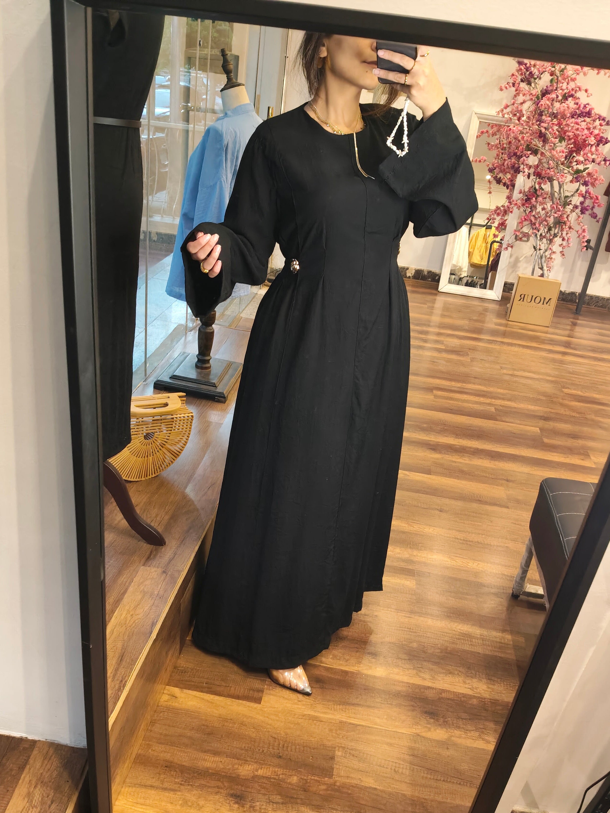 maxi linen dress