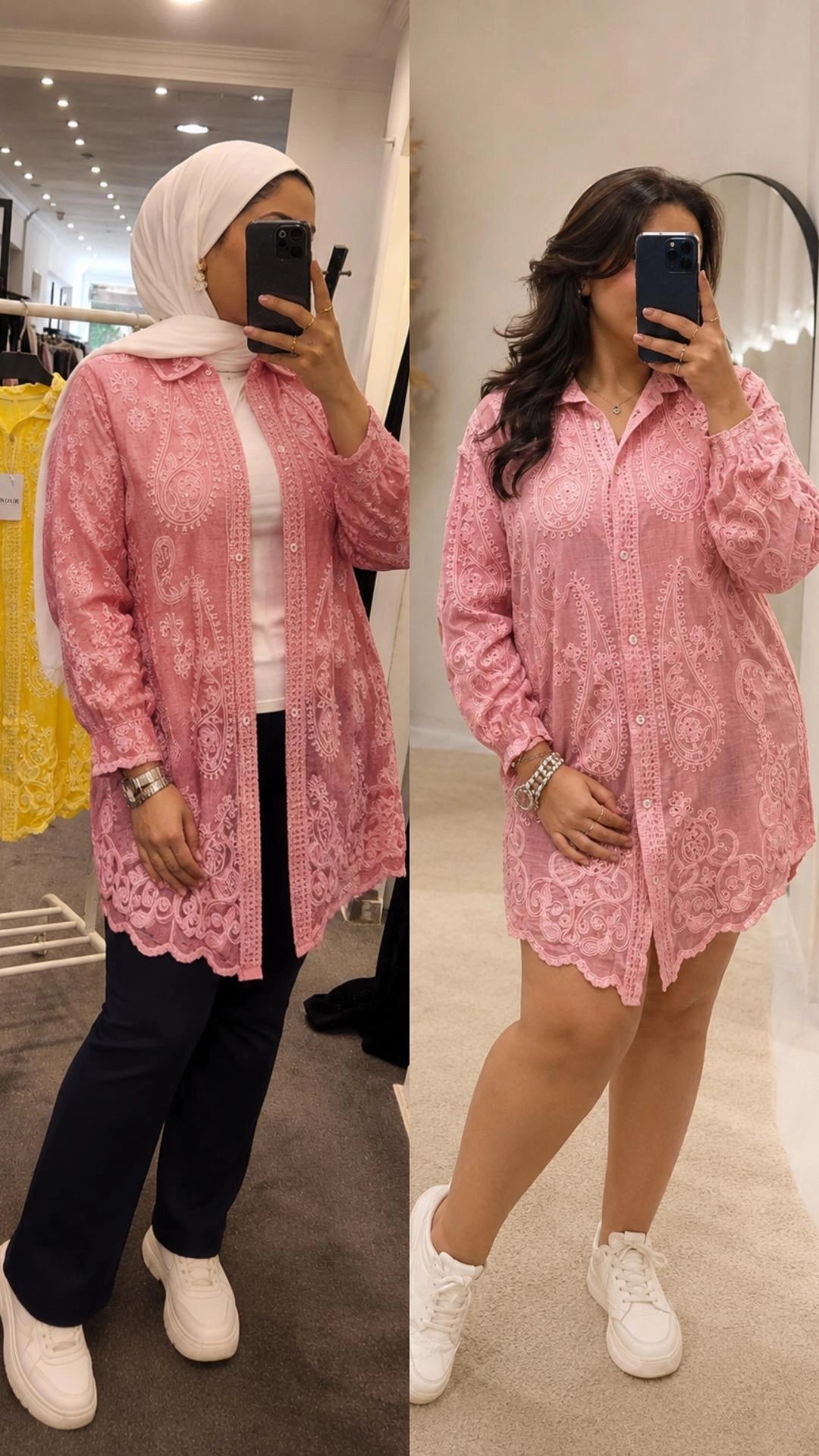Mr. embroidery shirt dress
