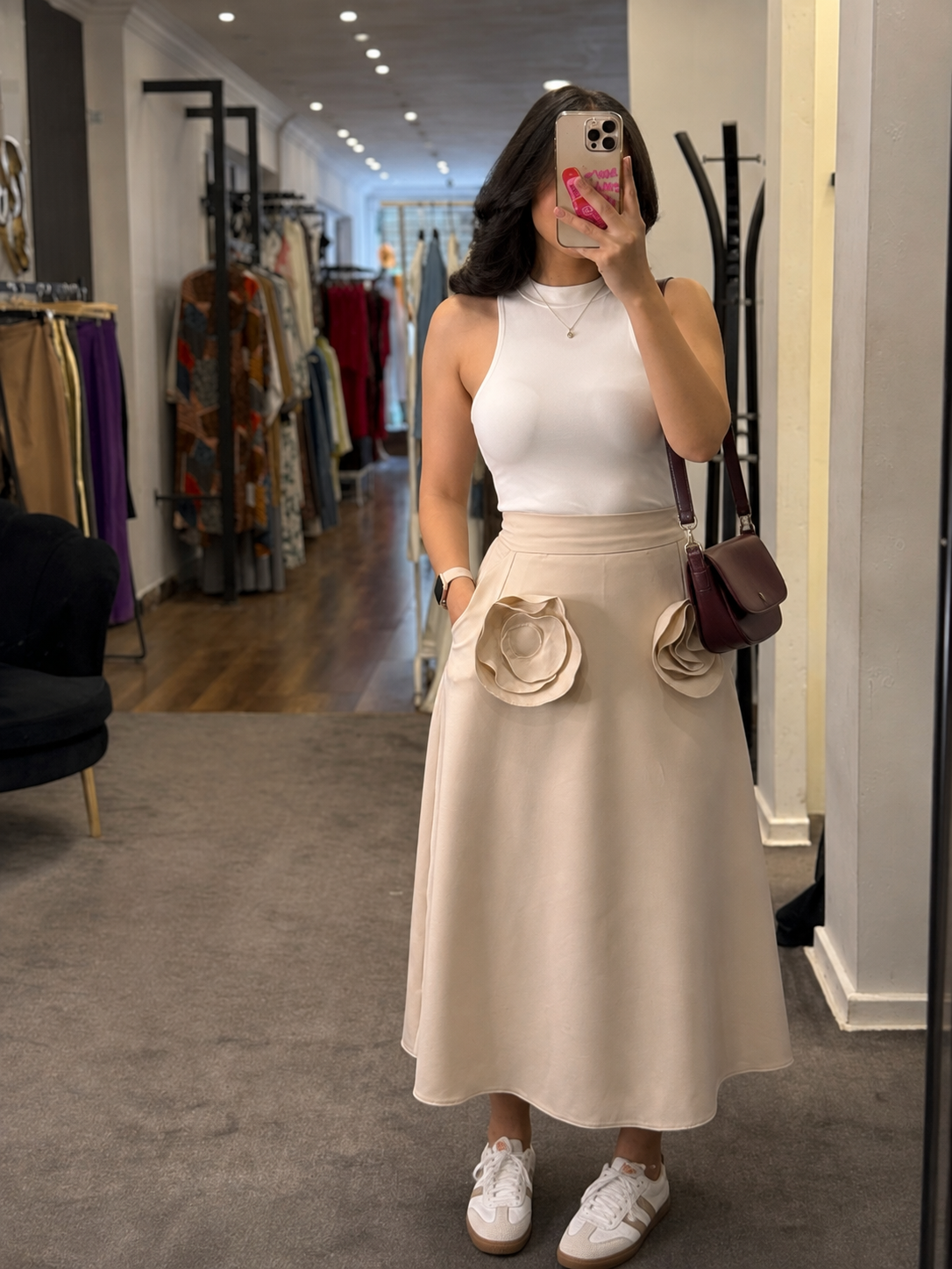 flower pockets skirt