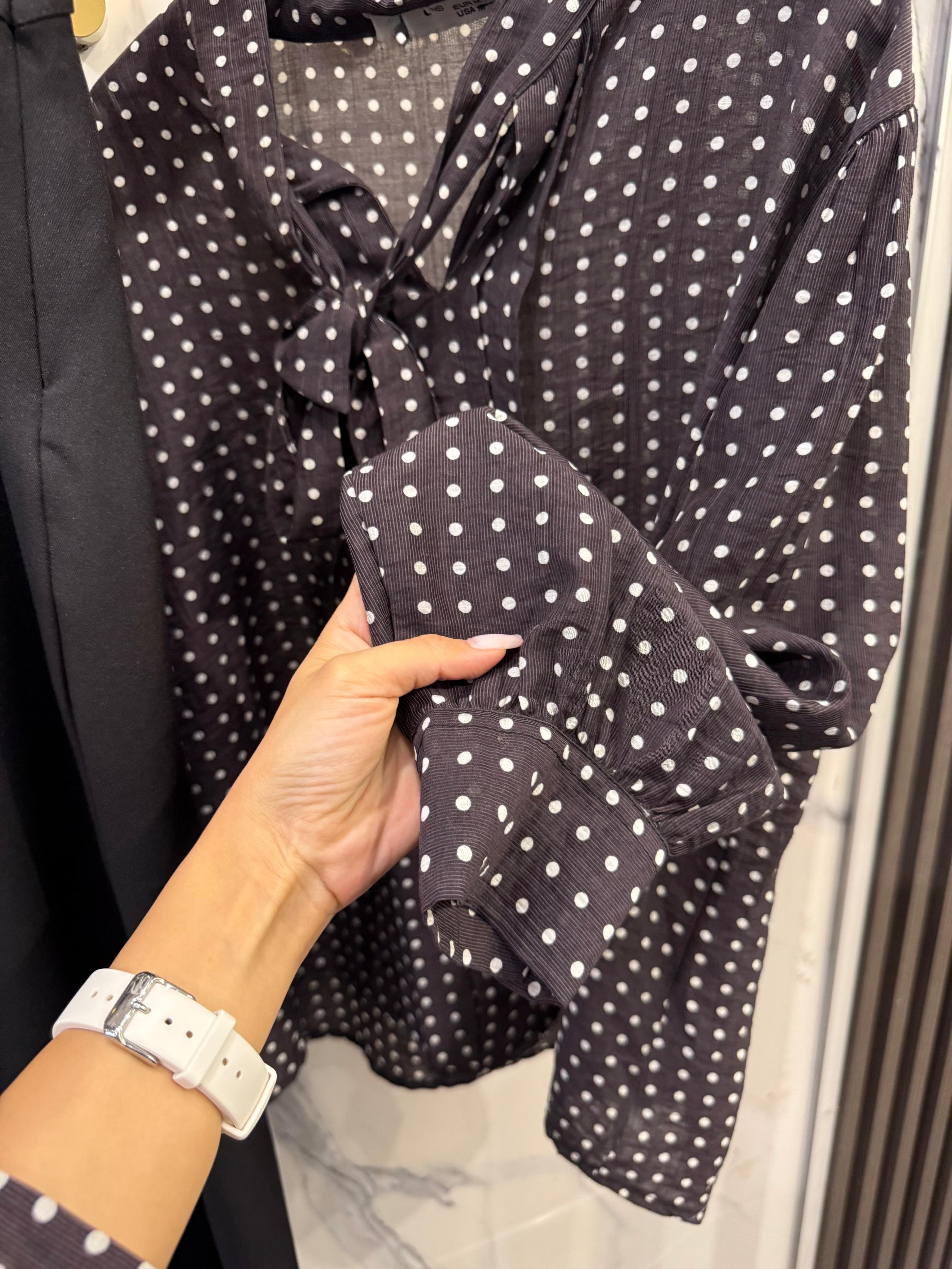 Amélie tie neck blouse