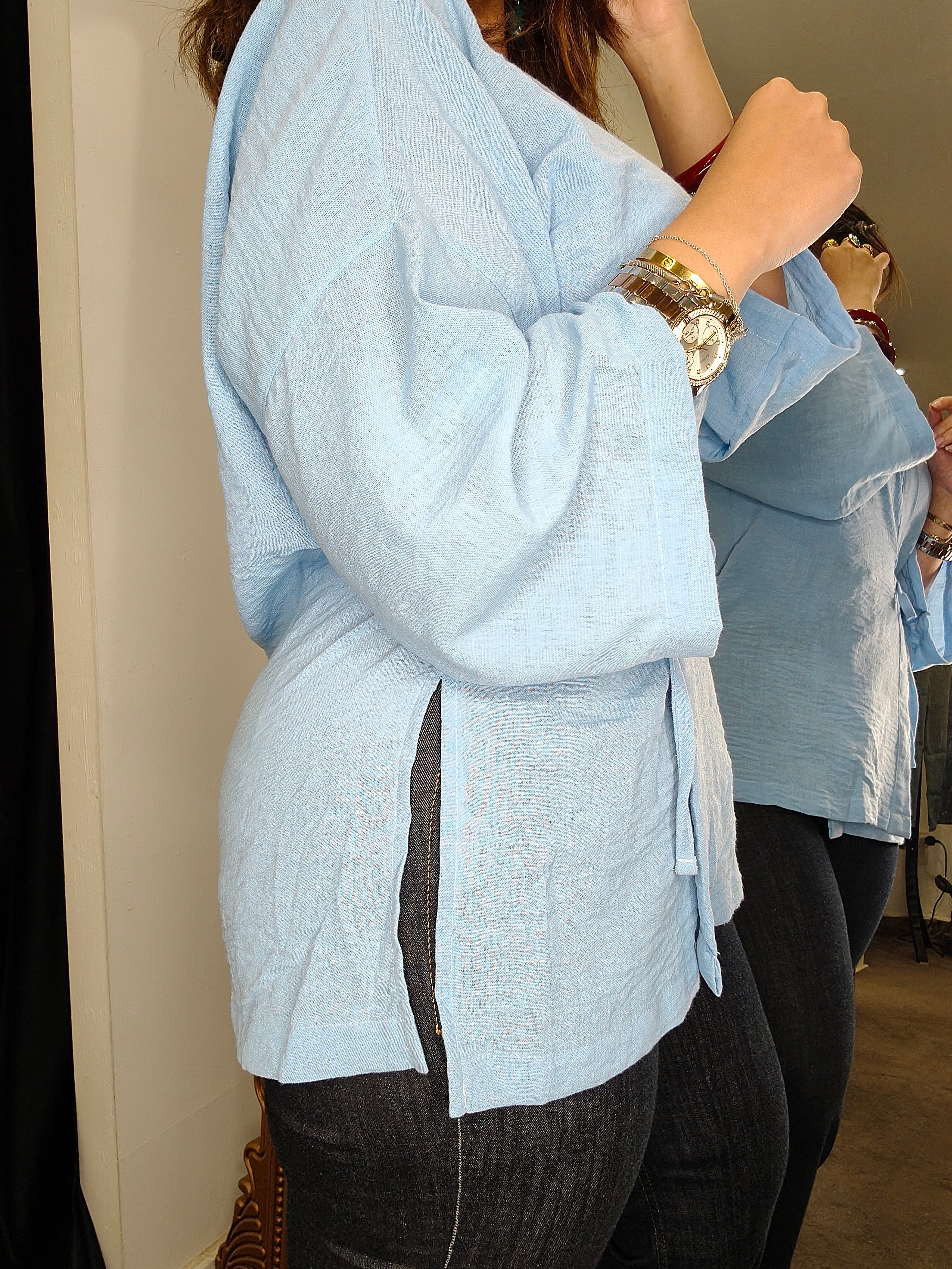 Dune wrap blouse