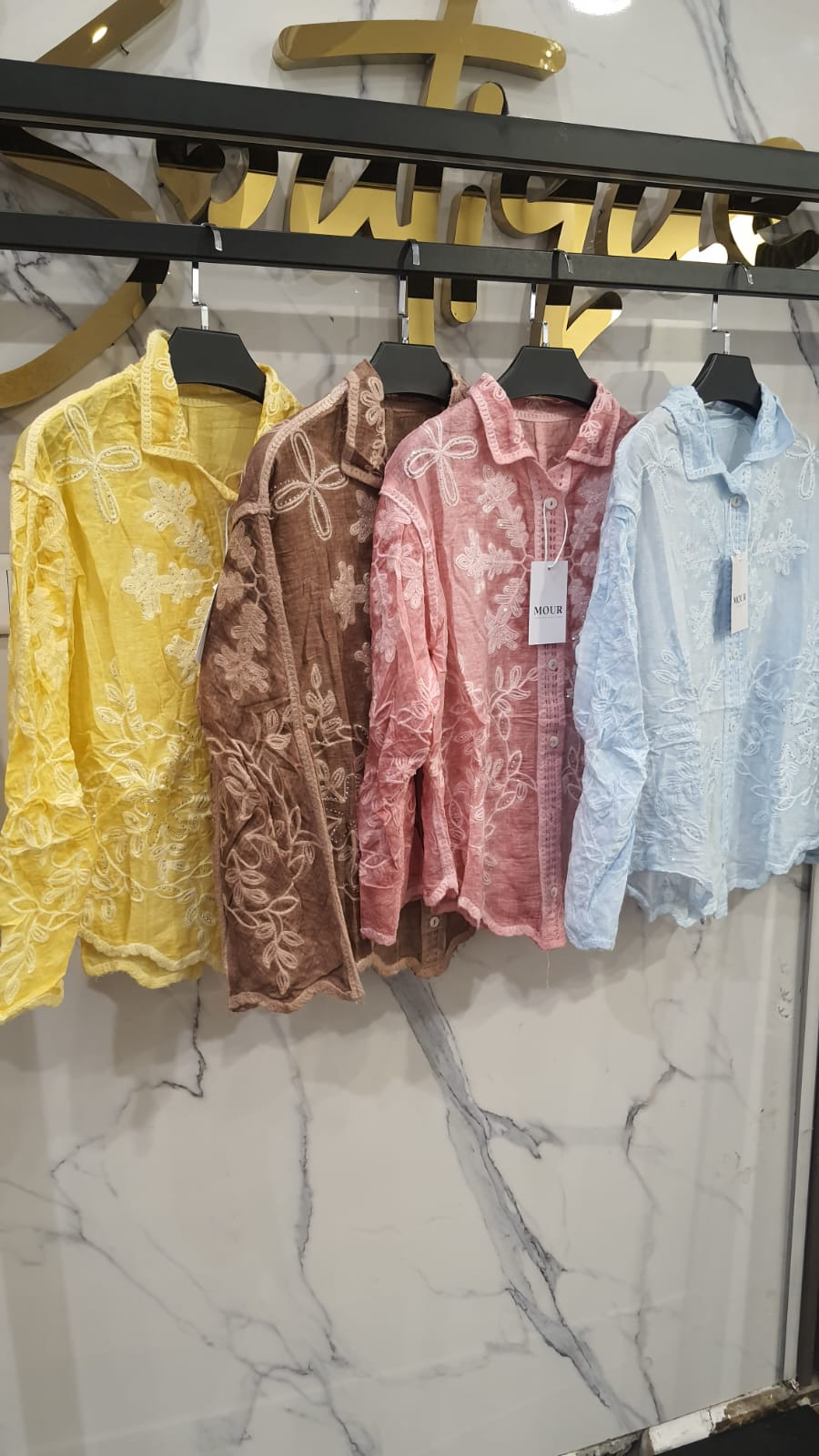 Bling embroidery shirt