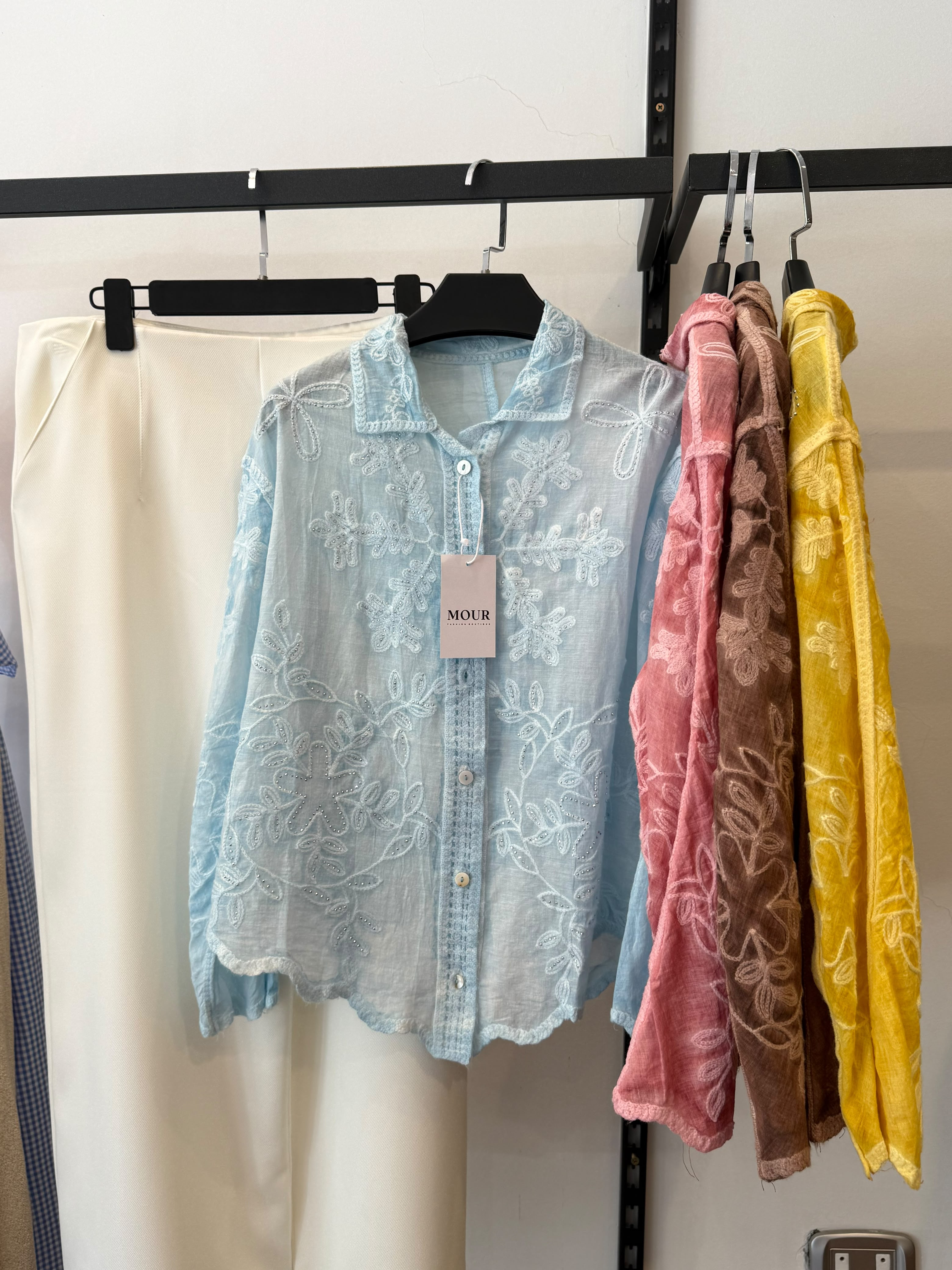Bling embroidery shirt