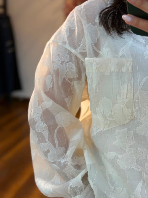 the white leaf shirt