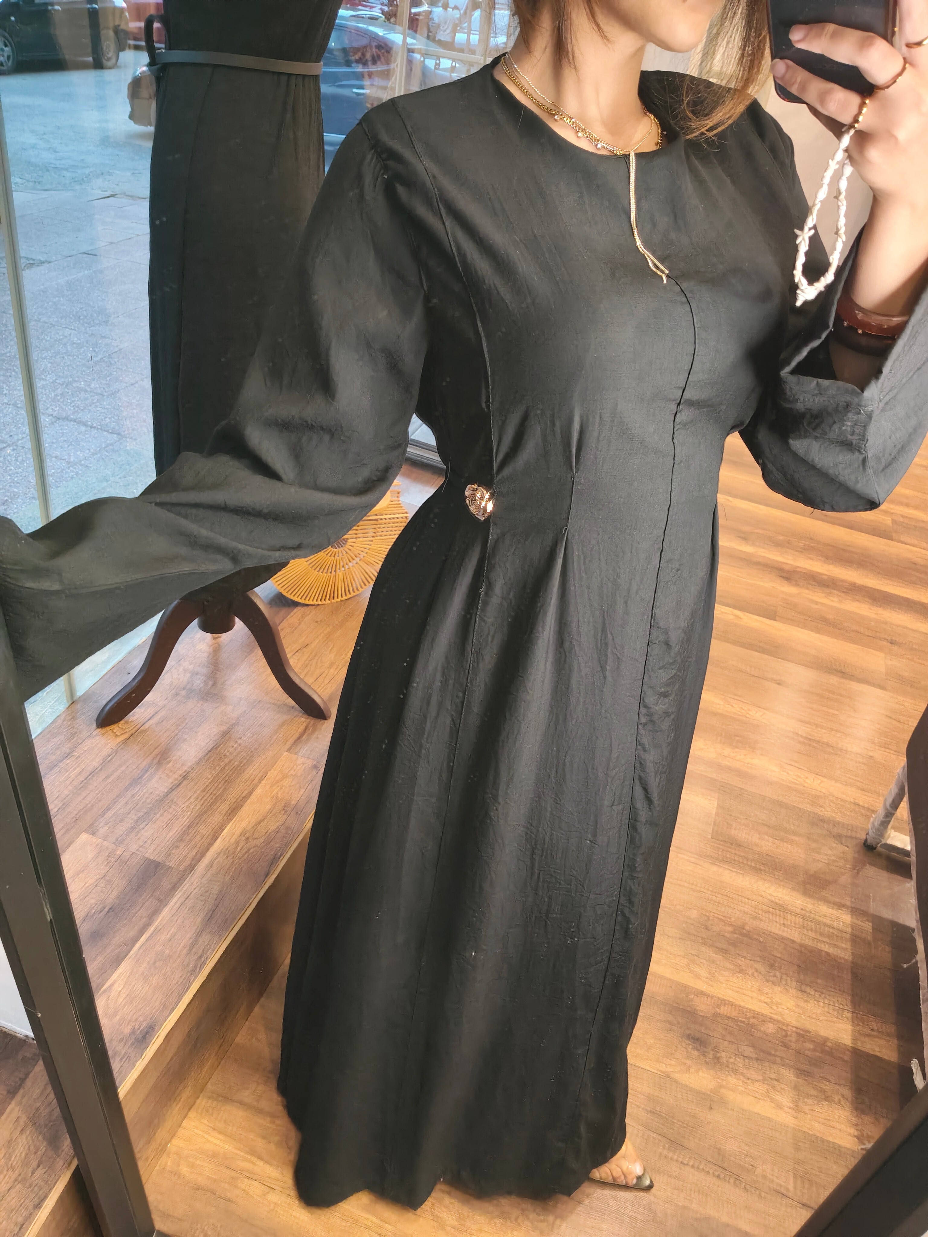 maxi linen dress
