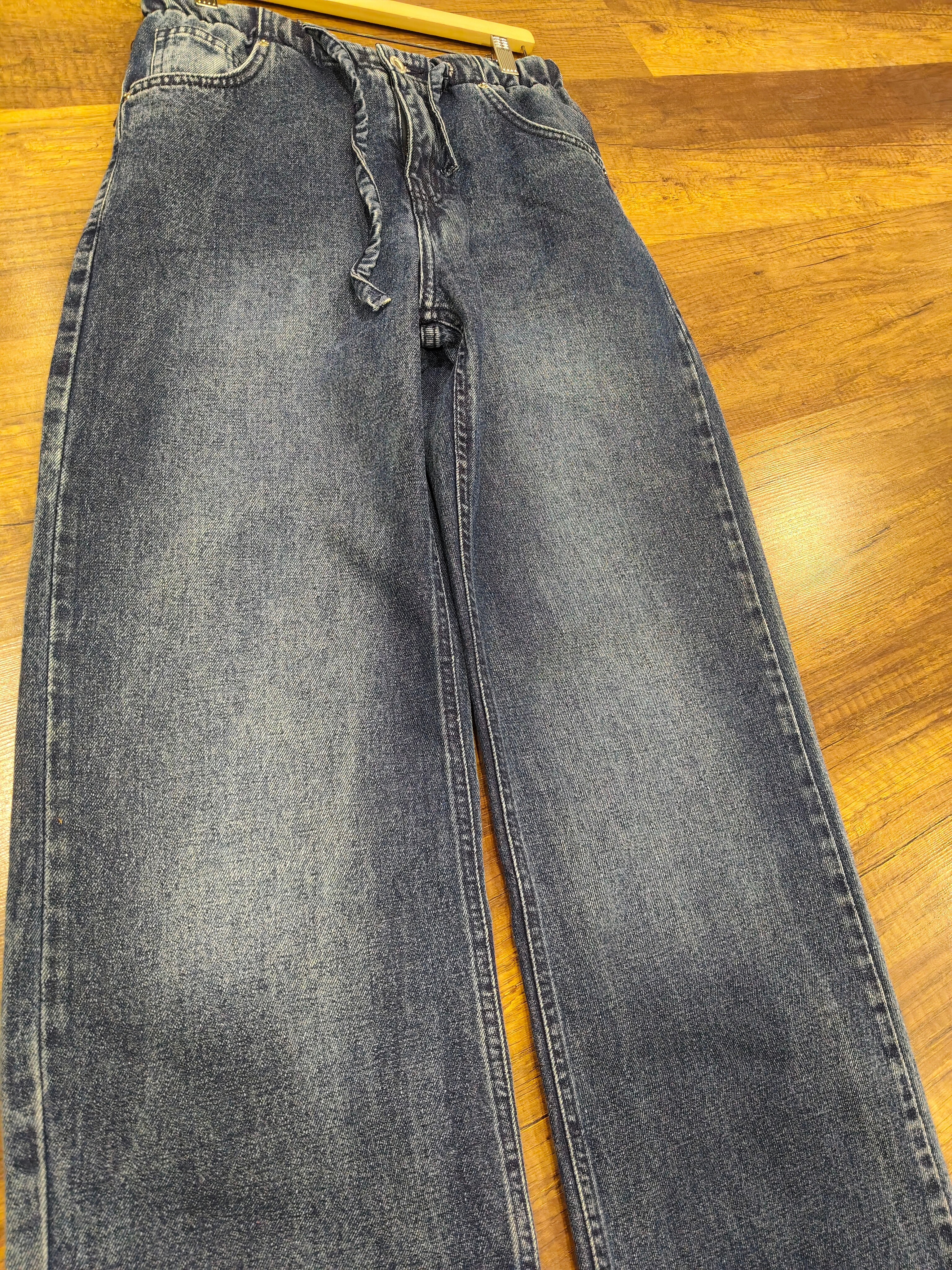 denim pants with rope