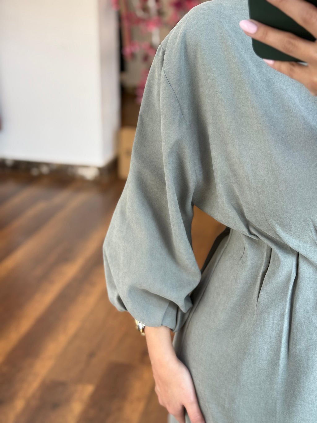 suede waisted dress