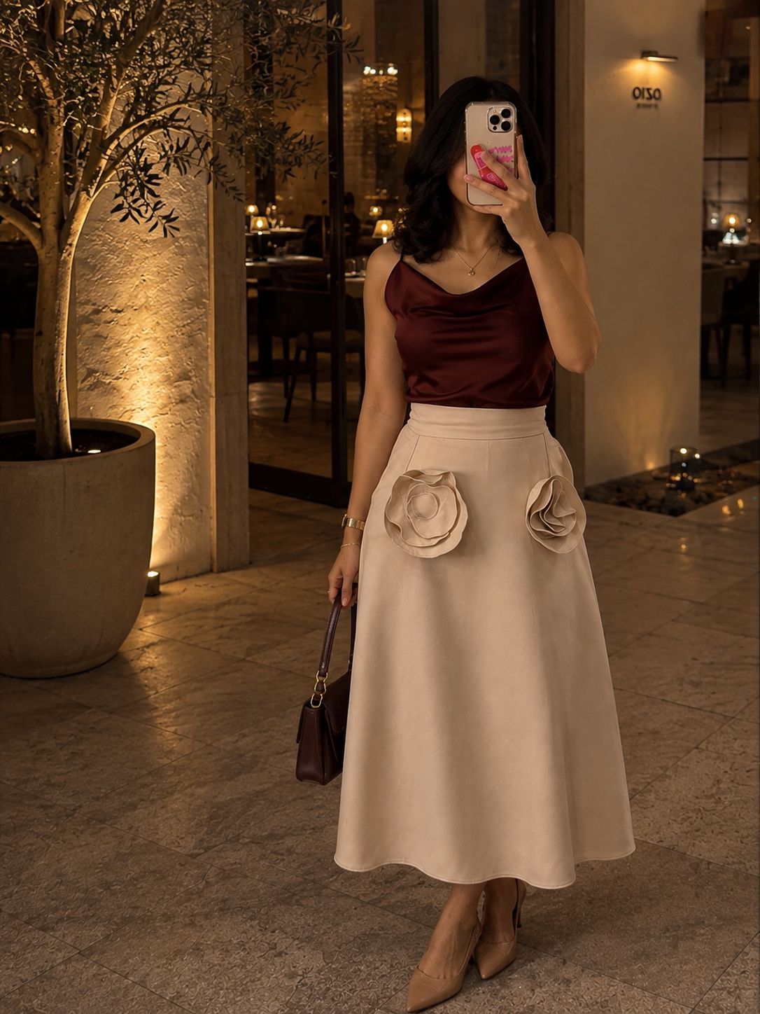 flower pockets skirt