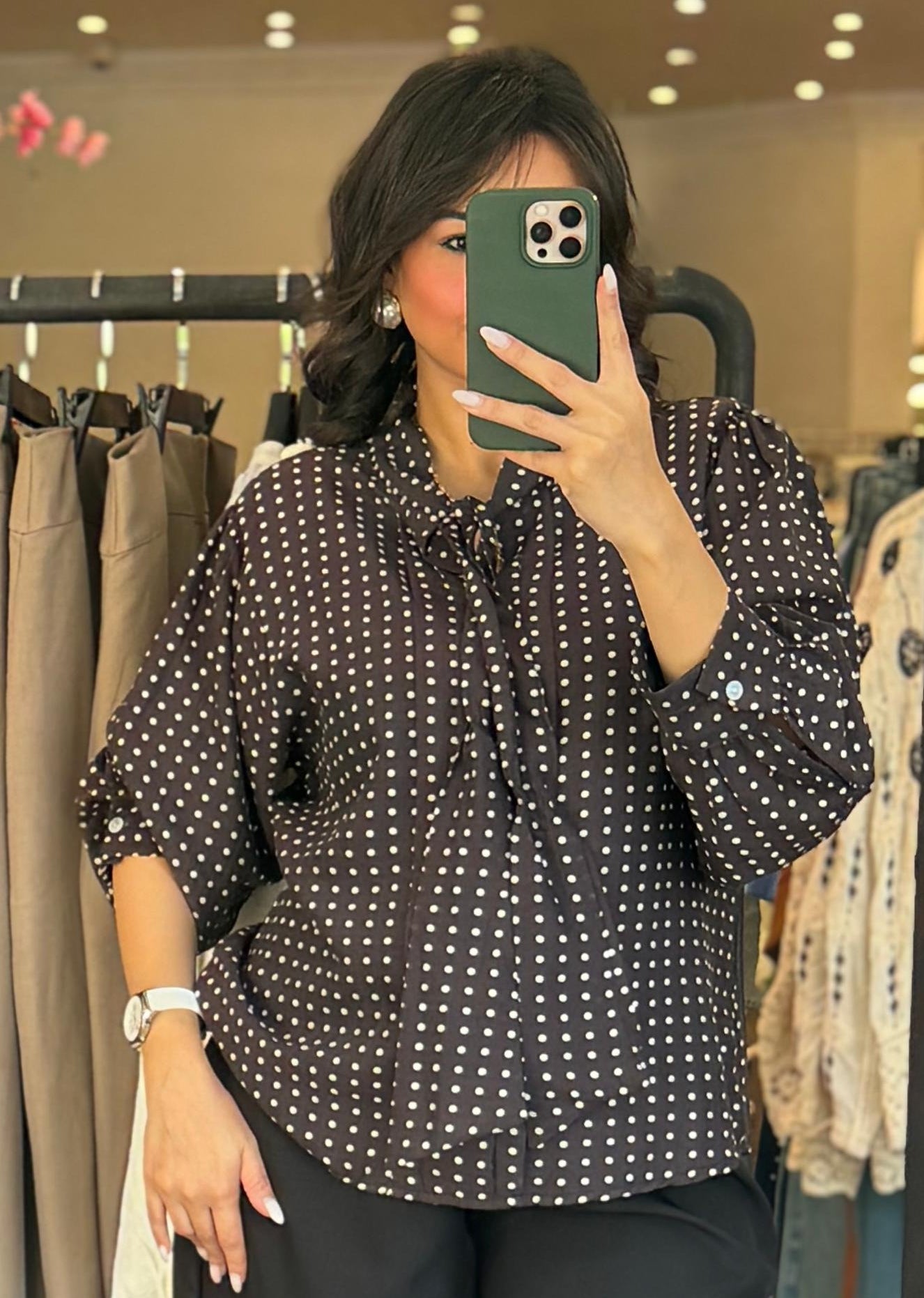 Amélie tie neck blouse